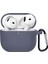 Airpods 4.nesil / Anc Liquid Silicone Lansman Lavanta Grisi 1