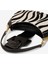 Zebra Desenli Tokalı Deri El ve Omuz Çantası 5