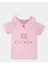 Tek Düğmeli Fırfır Yaka Pudra Bebek T-Shirt 1