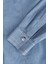 Sport Dikiş Detaylı Gizli Düğmeli Mavi Pamuklu Gömlek 4