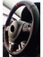 Nissan Qashqai 2022 Direksiyon Uyumlu Deri Koruyucu Dikme Kılıf Lüks Karbon 2