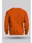 Turuncu Bisiklet Yaka Oversize Şardonlu Basic Unisex Sweatshirt 2