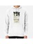 Skeleton With Cat Hat Baskılı Sweatshirt 1