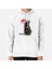 Santa Black Cat Tangled Up In Christmas Tree Lights Holiday Baskılı Sweatshirt 1