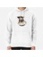 Milk Face Cat Meme (Cursed Milk Cat) Baskılı Sweatshirt 1