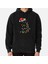 Santa Black Cat Tangled Up In Christmas Tree Lights Holiday Baskılı Sweatshirt 1