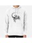 Velociraptor Skeleton Print Baskılı Sweatshirt 1