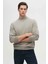 Ds Damat Regular Fit Gri Pamuk Karışımlı Yarım Balıkçı Triko Kazak 5HF06ORT16275 2