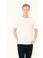 Msw erkek Regular Fit Kısa Kollu Keten Beyaz T-Shirt 1