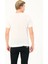Msw erkek Regular Fit Kısa Kollu Keten Beyaz T-Shirt 5