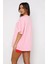 White Fox Pembe Kadın Its Not Me Its You Yazılı Bisiklet Yaka T-Shirt 3