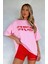 White Fox Pembe Kadın Its Not Me Its You Yazılı Bisiklet Yaka T-Shirt 5