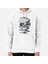 Glitch Skull Mono Baskılı Sweatshirt 1