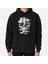 Glitch Skull Mono Baskılı Sweatshirt 1