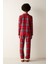 Kısa Fam Kırmızı Kareli Gömlek Pantolon Pijama Takımı Homewear Kırmızı Homewear Düz Basic Hayır Uzu 5
