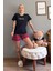 100% Pamuk Lazy Days Şortlu Anne Kız Çocuk Aile Pijaması - Kadın Takımı Normal Bel Regular Düz Regu 5