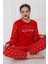Örme Kışlık Polar Pijama Takım Tm Regular Uzun 2'li Aplike Nakış Kış 2 Parça Yüksek Bel Düz Evet Ba 3