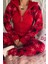 Lounge/home Kırmızı Kartanesi Desenli Kadın Polar Peluş Tulum Pijama Kapüşonlu Desenli Tüm Yaş Grup 4