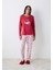 Homewear Happy&merry Kırmızı Pantolon Pijama Takımı Kırmızı Orijinal Boy Regular Dokuma Uzun T09 1