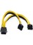 8 Pin Y Kablo 8 Pin Çoğaltıcı Kablo 30 cm 8 Pin To 2x6+2 Ekran Kartı Power Kablosu 1