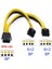 8 Pin Y Kablo 8 Pin Çoğaltıcı Kablo 30 cm 8 Pin To 2x6+2 Ekran Kartı Power Kablosu 2