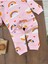Kız Bebek Pijama Takımı Gökkuşağı Kalp Desenli %100 Pamuk Mevsimlik Bebek-Çocuk Pijama Takımı 2