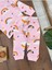 Kız Bebek Pijama Takımı Gökkuşağı Kalp Desenli %100 Pamuk Mevsimlik Bebek-Çocuk Pijama Takımı 4
