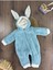 Çift Kat Wellsoft Kürklü Tavşan Kulak Unisex Kışlık Bebek Tulum 1
