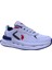 Beyaz Lacivert Kırmızı Bağcıklı Sneakers Spor Ayakkabı 1