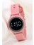 Koyu Pembe Silikon Kordonlu LED Watch Genç Kız Kadın Kol Saati ST-304168 1