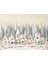 Kış Masalı: Büyüleyici Beyaz Evler ve Çam Ağaçları Arka Plan, 200X150CM, Stüdyo Fonu 1