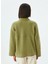 Fermuarlı Yaka Haki Kadın Sweatshırt 5WAL10117IK 5