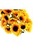 Человеческие ЦВЕТЫ,200 Adet Yapay Ayçiçeği Küçük Papatya Gerbera Çiçek Düğün Dekor Için Başları (Sarı ve Kahve) (Yurt Dışından) 2