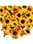 Человеческие ЦВЕТЫ,200 Adet Yapay Ayçiçeği Küçük Papatya Gerbera Çiçek Düğün Dekor Için Başları (Sarı ve Kahve) (Yurt Dışından) 4