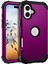 iPhone 16 Için Yumuşak Silikon Sert Pc Tampon Telefon Kılıfı - Mor (Yurt Dışından) 5