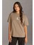 Kadın Ck Monologo Boyfriend T-Shirt - Kahverengi 1