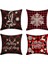 4 Adetnoel Kırmızı Yastık Kılıfı Santa Kare Ev Dekor Keten Yastık Kılıfı Yastık Kılıfları Kanepe Araba Hediye Için 45X45CM,НАВОЛОЧКА (Yurt Dışından) 1