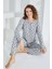 %100 Pamuk Uzun Kol Kadın Pijama Takımı 98280 2