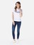 Regular Fit Yuvarlak Yaka Kadın Beyaz Kısa Kol Tişört Cl1068004 3
