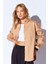Camel Oversize Tek Cepli Gabardin Rahat Kesim Soft Dokulu Pamuk Kadın Gömlek | MKW168174-01 1