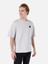 Oversize Fit Yuvarlak Yaka Erkek Gri Kısa Kol Tişört Cl1068199 3