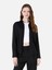 Regular Fit Shirt Neck Kadın Siyah Roll-up Gömlek Cl1066570 1