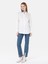 Regular Fit Shirt Neck Kadın Beyaz Uzun Kol Gömlek Cl1067333 3