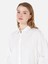 Regular Fit Shirt Neck Kadın Beyaz Uzun Kol Gömlek Cl1067333 4