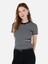 Slim Fit Yuvarlak Yaka Kadın Lacivert Kısa Kol Tişört Cl1068084 1