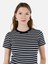 Slim Fit Yuvarlak Yaka Kadın Lacivert Kısa Kol Tişört Cl1068084 4