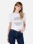 Regular Fit Yuvarlak Yaka Kadın Beyaz Kısa Kol Tişört Cl1068726 1