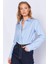 Mavi Likralı Pamuk Kadın Gömlek | MKS166847-01 1