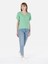 Regular Fit V Yaka Kadın Yeşil Kısa Kol Tişört Cl1067991 3