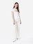 Slim Fit Yuvarlak Yaka Kadın Beyaz Kısa Kol Tişört Cl1067940 3